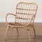 Baxton Studio Bajo Modern Bohemian Natural Brown Rattan Arm Chair 232-13229-ZORO - alternate 6